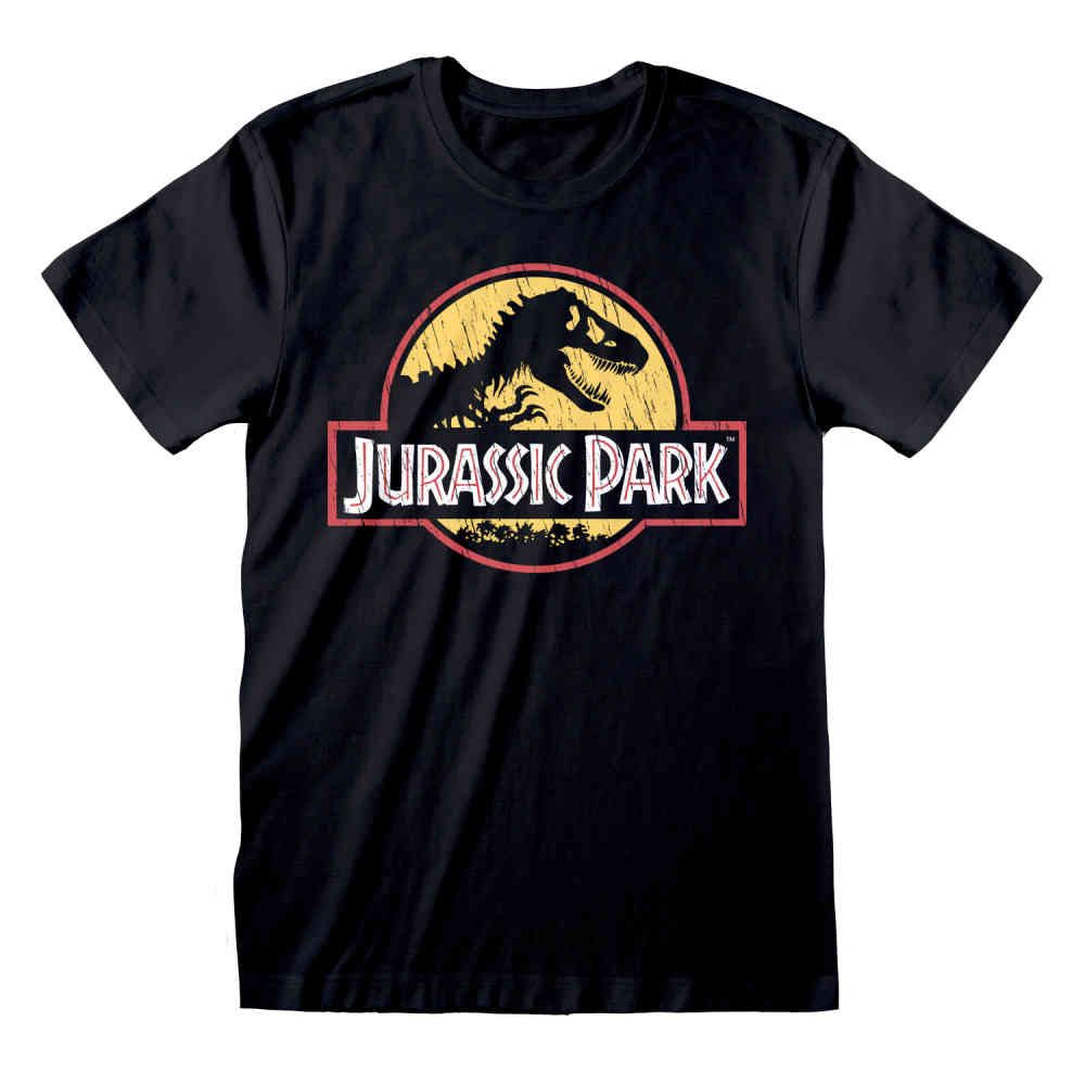 Jurassic Park - Original Logo Distressed T-shirt Homme - Noir